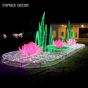 Ngoài trời Diwali kỳ nghỉ trang trí LED Lotus Flower Shape Motif ánh sáng - Product Image 5