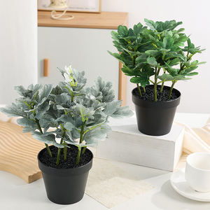 Feuilles artificielles <span class=keywords><strong>de</strong></span> <span class=keywords><strong>Zinnia</strong></span> Plantes vertes artificielles pour décoration <span class=keywords><strong>de</strong></span> table <span class=keywords><strong>de</strong></span> salon et <span class=keywords><strong>de</strong></span> maison Plante artificielle en pot fournie par l'usine - Product Image 2