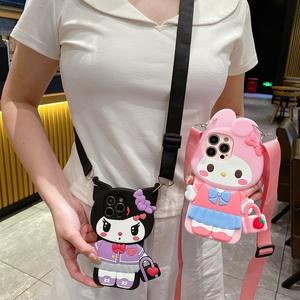 เคสโทรศัพท์ลายการ์ตูน TPU กันกระแทก งานแฮนด์เมด ขายดี พร้อมสายคล้องคอแบบไขว้ สำหรับ <span class=keywords><strong>Oppo</strong></span> A6 Pro Realme 15T - Product Image 3