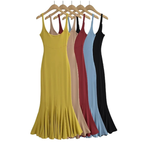 Sexy espalda descubierta sin mangas cintura-ceñido vestido Bodycon verano Slim Fish Tail Strap vestido <span class=keywords><strong>para</strong></span> <span class=keywords><strong>mujeres</strong></span> jóvenes niñas - Product Image 1