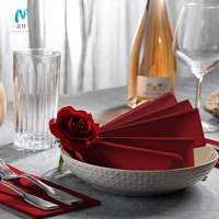 Papier de couleur épais airlaid de luxe 25*25 30*30 40*40 1ply 2ply bar déjeuner dîner serviettes personnalisées avec logo serviettes imprimées