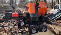 Fendeuse de bois EPA pour GX630 20HP 45 tonnes avec couteau à 6 voies, engrenage et convoyeur à chaîne d'alimentation