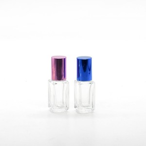 Produits chauds pour exportation personnalisée 5ml carré luxe rouler sur des bouteilles en verre avec bouchon rose - Product Image 5