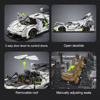 Cada C61048 MOC City Supercar Racing Hypercar Fantasma Sports Car, Modelo de Vehículo de Carreras, Kits de Ladrillos de Construcción, Sets de Bloques de Construcción