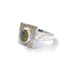 Bague en labradorite, argent sterling 925, bague en pierre précieuse, labradorite, collection artisanale, bagues fines, bijoux en argent, prix de gros - Product Image 3