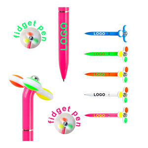 Stylo publicitaire fantaisie en plastique ABS avec logo personnalisé, anti-stress, nouveauté, vente promotionnelle, fidget spinner, stylo à bille - Product Image 2