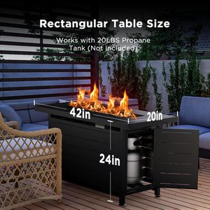 High Quality Modern Steel 2-in-1 Fire Pit <b>Table</b> & Natural <b>Gas</b> Heater for Garden Patio Deck Parties - Product Image 3