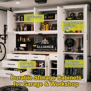 Gabinetes de Almacenamiento Personalizados para Garaje Estilo Americano |   Gabinete estilo Shaker en stock para garaje |   Gabinete de garaje de madera listo para enviar - Product Image 2