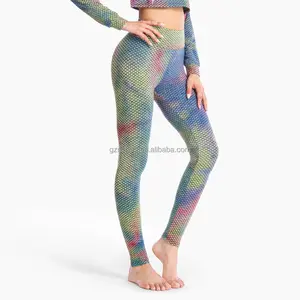 2024 Trending Tie-Dye Leggings Wear Hip Lifting High Waist Pants Gym Seamless Women&#39;s Leggings Fitness Yoga Wear RCY06