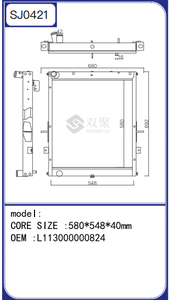 Radiateur de refroidissement Pramo pour GAZ <span class=keywords><strong>Valdai</strong></span> Next 21- Moteur Cums ISF 2.8D L113000000824 - Product Image 5