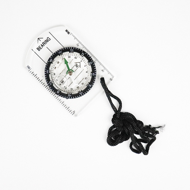 Waterproof Portable Outdoor Camping Bike Gear Compass Folding Compass Map Scale Ruler Acrylic for Hiking Cycling