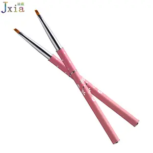 Professional Pink Handle Small Paddle Style Nail Angled Gel Brush One Stroke Flower Petals Painting Brush