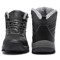 Oem Odm Trekking Outdoor Plush Fleece Shoes Randonnée Hommes High Cut Microfiber Leather Winter Warm Snow Big Size Mens Working Boots