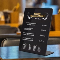 Tableau noir de comptoir en acrylique moderne personnalisé Trustloops, écologique et réutilisable, pour stand de vente au détail, café, signalisation de prix sur table