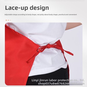 <span class=keywords><strong>Tablier</strong></span> en polyester uni anti-taches, design uniforme promotionnel pour mariages, banquets, fêtes, vente en gros, texte imprimé - Product Image 3