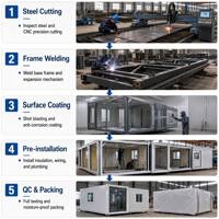 Maison préfabriquée extensible de 20 pieds facile à installer, maison mobile compacte avec chambre, cuisine et salon