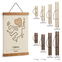 Colgador Magnético de Madera MDF para Pósteres, Duradero, Moderno, Ecológico, Hecho a Mano, con Impresión UV, para Exhibición de Arte en Lienzo (20/30/40/50 cm)