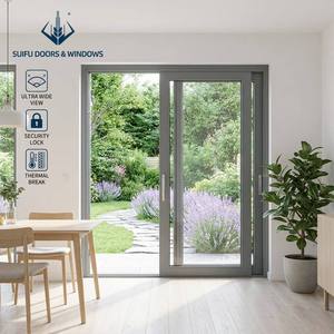 Puertas Corredizas de Aluminio Modernas y Resistentes, Personalizadas al por Mayor, con Doble Acristalamiento de Vidrio Templado, para Cocina, Supermercado, Interior y Jardín - Product Image 4