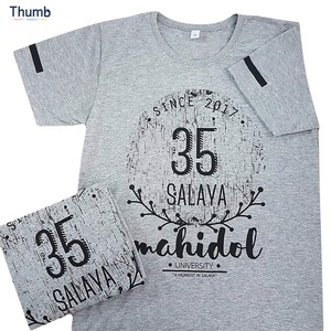 Custom Printing <b>Men</b> T-shirt Thailand Blank 100% Cotton Silk Screen, Digital Printing Smart Casual Solid Pattern Jersey 7-15days - Product Image 1