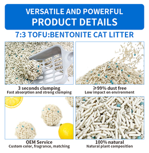 Japanse Tofu Kattenbakvulling 10l Ecologisch Bentoniet Klei Snel Klontvormend Weinig Stof Geurcontrole - Product Image 3