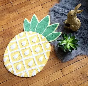 菠萝西瓜地毯柔软水果簇绒3D定制尺寸防滑婴儿大浴垫