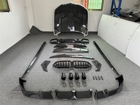 Kit de cuerpo de fibra de carbono estilo LD para BMW X6M F96 fibra de carbono labio delantero faldón lateral difusor trasero alerón trasero capó tubo de escape