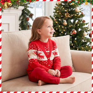 Puresun Prix de gros Cardigans pour filles personnalisés en tricot jacquard motif <span class=keywords><strong>renne</strong></span>, doux, chauds pour l'hiver de Noël, col en V, à simple boutonnage - Product Image 3