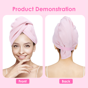 Bonnet de séchage en tissu doux pour cheveux, léger, respirant, à <span class=keywords><strong>large</strong></span> queue, épaissi, super absorbant, certifié OEKO-TEX pour la vente en gros - Product Image 2