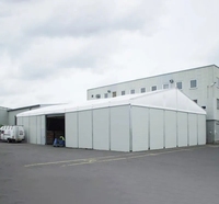 Tentes de structure en aluminium pour entrepôt, stockage industriel, portes roulantes murales sandwich d'extérieur, construction mobile temporaire