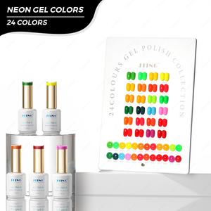 JTING - Esmaltes de Gel de Neón de Diseño Libre, 24 Colores, Colección de Esmaltes de Gel de Neón, Suministros para Uñas de Marca Privada OEM/ODM, Esmalte de Gel para Uñas - Product Image 1