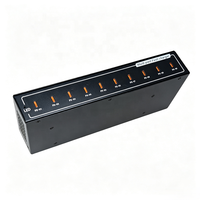 Boîtier en alliage d'aluminium, station de charge USB-C PD PPS 200W à 10 ports avec support pour téléphone, chargeur rapide PD 30W 45W