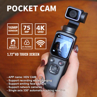 Cámara con Gimbal Inteligente 4K Ultra HD, Seguimiento Facial, Rotación de Lente de 330°, Pantalla Táctil de 1.7 Pulgadas, 31 Filtros, MicroSD