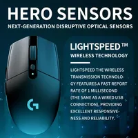 Ratón Inalámbrico para Juegos G304 para PC y Portátil, Sensor HERO 12K, Batería de Larga Duración, Diseño Portátil, Trabajo de Oficina