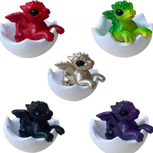 New Exquisite Religious Fairy Hatching Eggshell Dragon Resin Figurine Eco-Friendly Home Desk <b>Ornament</b> - Product Image 2