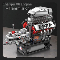 Mould King 10225 Charger V8 Engine, jouets créatifs en blocs, jouets MOC, modèle de divertissement, puzzle éducatif, ensembles de blocs de construction