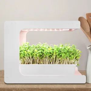 Kit de sistema LED para cultivo de plantas, luces de cultivo de espectro completo automático, kit inteligente para jardín interior, cocina, jardín de hierbas