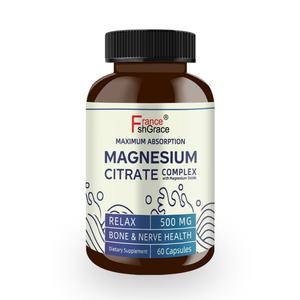Cápsulas de Citrato de Magnesio 500 MG, Complejo para el Estreñimiento, Digestión, Calma y Relajación, Apoyo para Adultos - Product Image 1