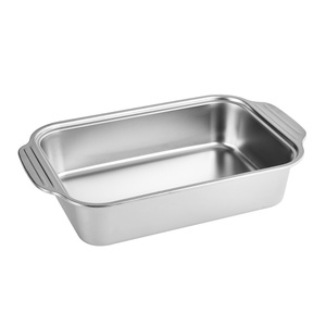Contenitore Rettangolare in <span class=keywords><strong>Acciaio</strong></span> <span class=keywords><strong>Inox</strong></span> <span class=keywords><strong>con</strong></span> <span class=keywords><strong>Coperchio</strong></span> per Frutti di Mare, Gamberi e Gamberetti, per Ristoranti e Cucina Casalinga - Product Image 6