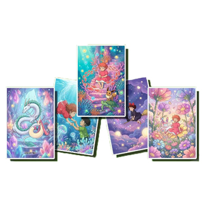 YQ 100 Pièces Nouvelles Cartes de Collection Pokémon Ghibli's Adventure Fan Art Papier Imprimé en Couleur Boîte Mystère Haute Qualité - Product Image 5