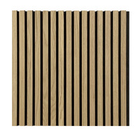Panneau de fibre de polyester calandre matériau acoustique panneaux muraux couleur bois mdf