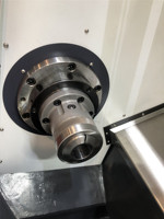 Torno de torreta CNC compacto Leichman con control de bandas torreta GSK torreta de cama inclinada de metal con poste de herramienta de 10 posiciones