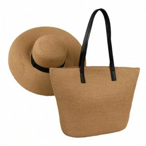 Wholesale Women Summer Dress Embroidery Letters Logo Handbag and <b>Hat</b> with Custom Logo - Product Image 6