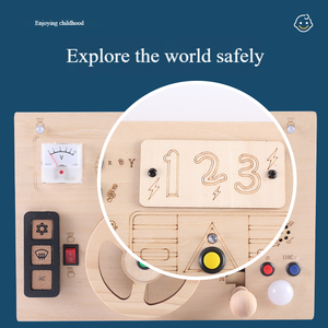 Personalizzabile in legno luce Led occupato bordo educativo sensoriale analogico volante circuito Montessori giocattoli per bambini - Product Image 4