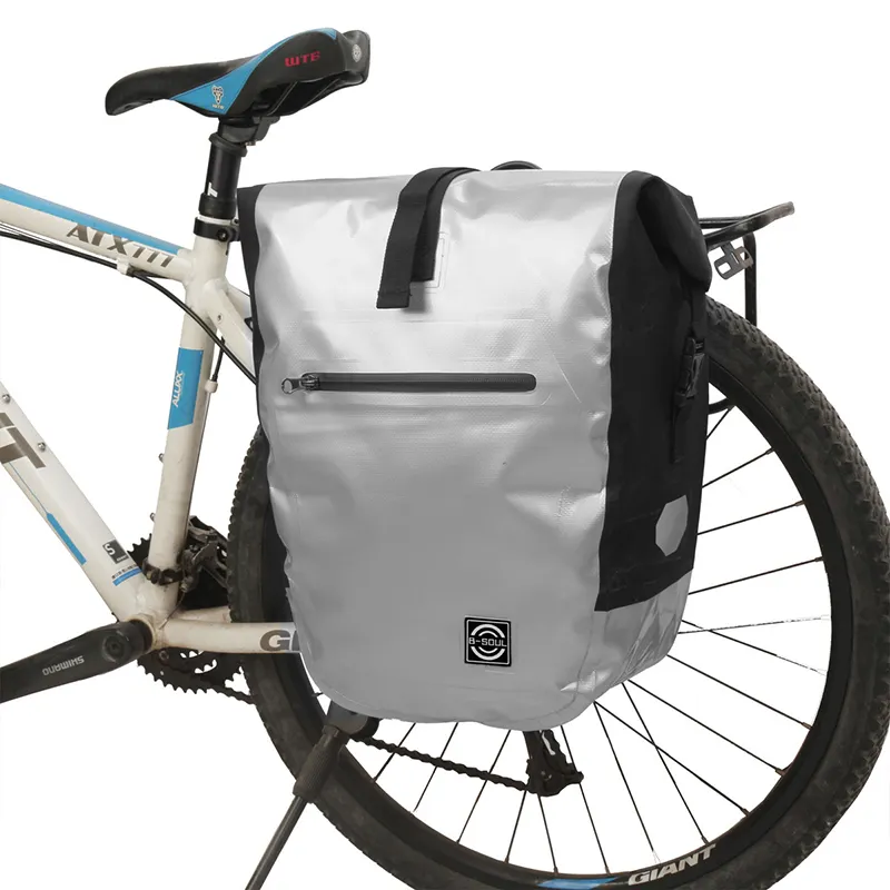 100% Waterproof Tpu Riding Bicycle Travel Pack Dutch Tailstock Bag Bike Rear Rack Bag Bicycle Pannier Bag