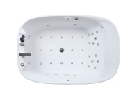 Bañera de Hidromasaje Moderna y Contemporánea, Ovalada, Acrílica, Independiente, para Interiores, con 30 Jets, Termostato, Directo de Fábrica, Cascada, para Villa u Hotel