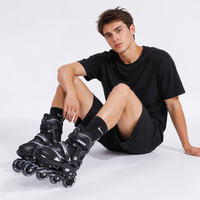 Patins à roulettes pour débutants, embout résistant aux chocs, longueur réglable, roues entièrement lumineuses, résistantes à l'usure, en PU