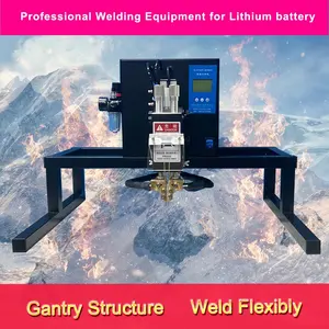 AC manuelle Gantry-Typ-Tab-Punktschweißmaschine für 18650/26650/32650 zylindrische Batteriepack Nickelstreifen schweißen