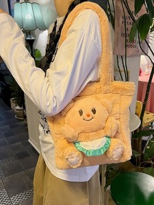 Sac à dos en peluche 3D Cartoon Eggboy pour filles, respectueux de l'environnement, frais et doux, rembourré en coton PP - Product Image 3