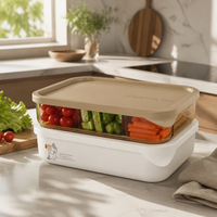 Boîte à lunch en verre borosilicate de haute qualité, sans plastique, compatible micro-ondes, avec couvercle en verre et manchon en silicone