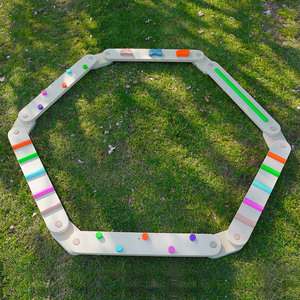 Balancín de Madera, Juguete Combinado Táctil, Gimnasio para Niños, Circuito de Obstáculos, Tabla de Equilibrio de Madera, Juguete Educativo Montessori - Product Image 2